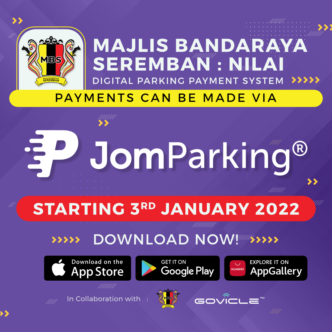JomParking® available in nilai starting 3 Jan 2022